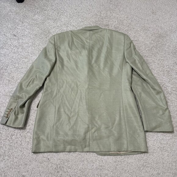 *Recent* Canali Made in Italy Wool Silk Linen Green Sport Coat Men’s 50 R - Picture 7 of 13